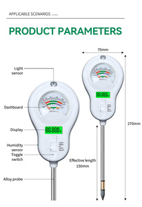 Analizador de Suelo Plegable de Alta Precisión 6 en 1, pH 1-8, Humedad, Fertilidad, Temperatura 0-50, Humedad 5-99%, Luz Solar para Plantas de Jardín - Product Image 2