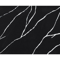 DCT CN7080 Dalle de pierre de quartz moderne, personnalisation OEM/ODM, finition craquelée noir et blanc, pour table de salle à manger d'hôtel et cuisine