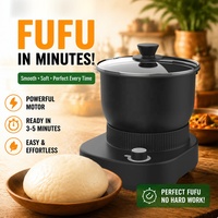 Machine à piler le Fufu électrique 5L 800W, piloir à igname, Nigeria Ghana, en acier inoxydable, automatique, pour la préparation de la semoule, robot culinaire domestique