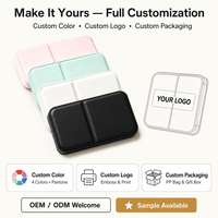 Miroir de poche pliable avec support, 4 couleurs, couverture en cuir PU, miroir compact HD, vente en gros