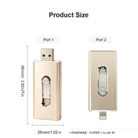 Chiavetta USB 2.0 OTG con Design Scorrevole, Cassa in Lega di Alluminio, Criptata 2-in-1, 32GB, Nuova per Telefono e Computer