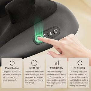 Phenitech Shiatsu Massager gối với liên tục nén nóng máy Massage với 3 chế độ năng lượng tiết kiệm cổ tử cung kéo thiết bị - Product Image 4