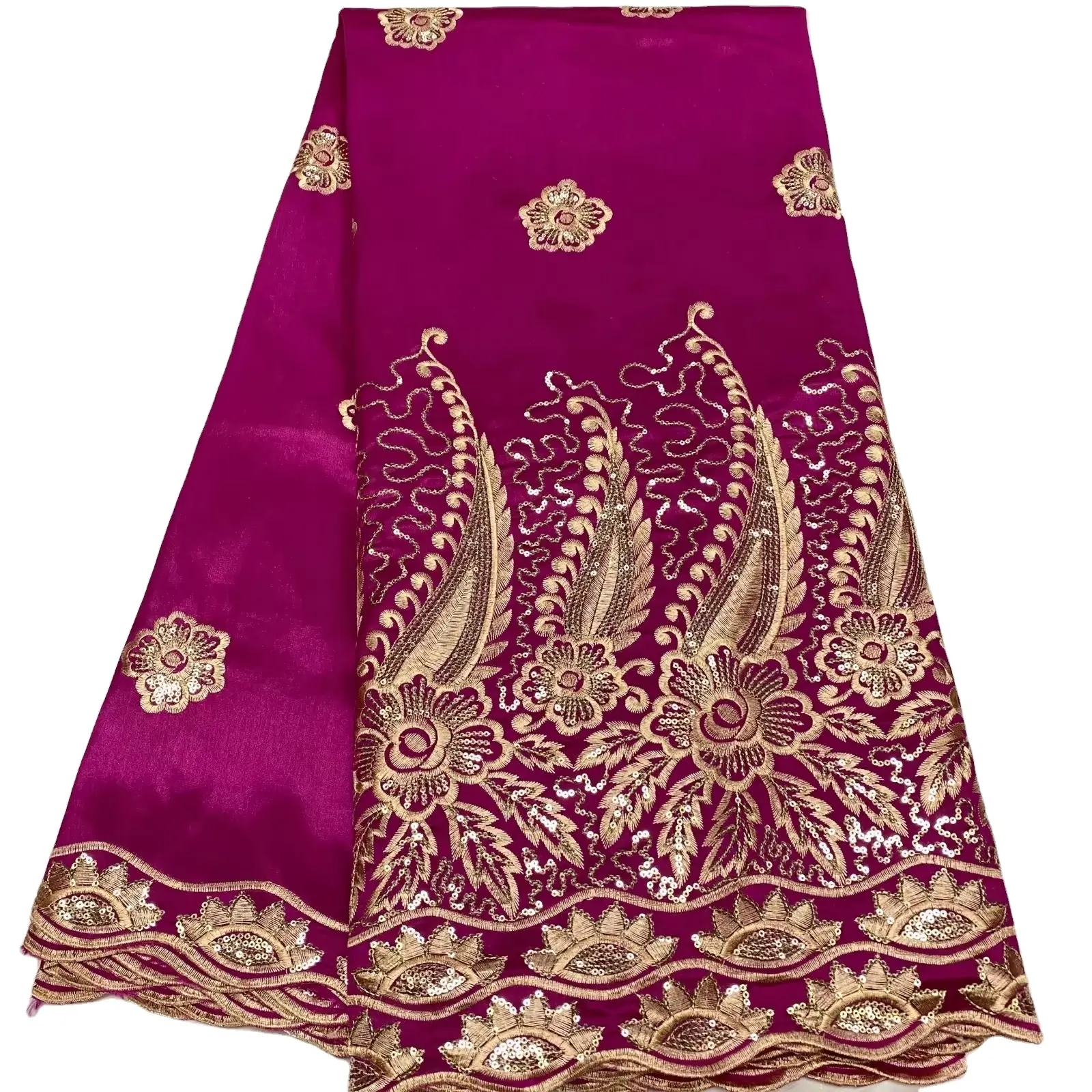 Ткань George с Африканской индийской вышивкой, платье с отскоком, одежда, ткань для рукоделия