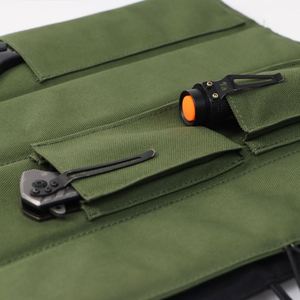 Canvas <b>Roll</b>-Up Camping <b>Tool</b> Organizer Multi-Pocket Portable <b>Tool</b> <b>Roll</b> <b>Bag</b> for Knives Foldable Canvas <b>Tool</b> Organizer - Product Image 4