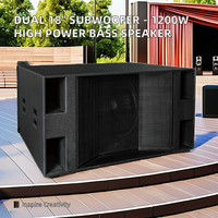 Double caisson de basses actif Big Bass 15 pouces High Power 1200W 2*18ihes