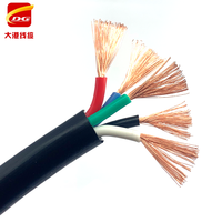 Kabel Daya RVV 2 3 4 5 Core H05VV-F Konduktor Tembaga Kabel Fleksibel 1 1.5 2.5 4 6mm Kabel Listrik AWG 4 6 8 10 12