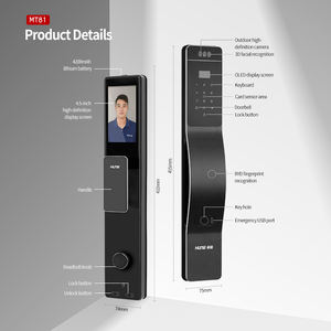 Hune इलेक्ट्रॉनिक लॉक डिजिटल वाईफाई फिंगरप्रिंट कैमरा वाटरप्रूफ आउटडोर फायर डोर के लिए स्मार्ट दरवाजा लॉक - Product Image 6