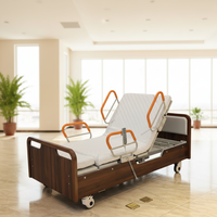 Lit médical électrique rotatif de luxe avec 4 roulettes, matelas rotatif pour soins à domicile et hôpital, à usage médical