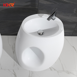 KKR superficie sólida piedra artificial <span class=keywords><strong>baño</strong></span> grifo <span class=keywords><strong>de</strong></span> <span class=keywords><strong>baño</strong></span> pie lavabo - Product Image 2
