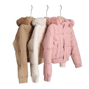 Veste Doudoune Courte Style Parka Coréenne pour Femme, Imperméable Hiver Style Hongkongais, Doublure Polaire Courte et Grand Col en <span class=keywords><strong>Laine</strong></span> - Product Image 1