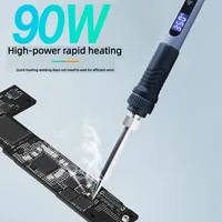 Fer à souder 936 90W intelligent avec affichage numérique, portable, embouts réglables pour kit d'outils de soudage de téléphones, fer à souder haute puissance