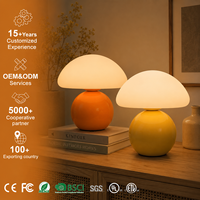 Lampe de Chevet Vintage Haut de Gamme Crème Ins Style Moderne pour Chambre, Lampe de Table Champignon en Céramique Décorative pour Bureau