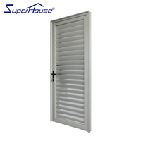 Volets de porte à cadre en aluminium pivotant de haute qualité Volets à charnière résidentiels modernes Portes à lames pour les ventes