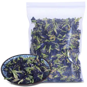 ดอกไม้แห้งสีน้ำเงินสำหรับชาสมุนไพรผีเสื้ออาหารทำสีโลโก้ของคุณ