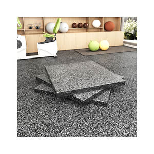Suelo de Gimnasio de Caucho, Baldosas de Caucho de Alta Densidad para Fitness, Baldosas de Caucho para Gimnasio Interior - Product Image 1