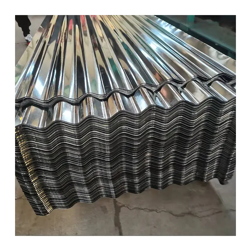 4x8 v forme carton ondulé toiture tôle prix 8 ft 0.4mm zinc galvanisé tôle d'acier ondulée poids lowes prix 4