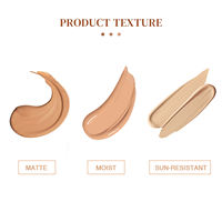 Ensemble de maquillage liquide longue tenue imperméable OEM, marque privée, comprenant un correcteur, un fond de teint matifiant, une crème solaire et un ensemble de pinceaux.