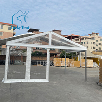 Tente de réception extérieure en PVC transparent robuste avec structure en aluminium pour 200 personnes