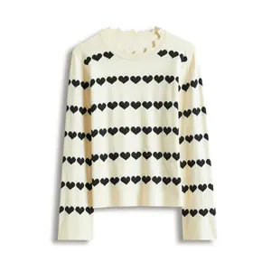 2023 Sweater wholesale new style with love embroidery fashion good-looking pullover