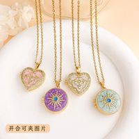 Nouveauté Collier à maillons avec pince photo en forme de cœur style coréen, minimaliste, de niche, luxueux et de haute qualité