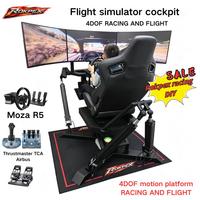 Simulateur de jeu de course automobile dynamique avec plateforme de mouvement 6DOF à 3 écrans, équipement F1 9D d'usine d'origine pour usage intérieur