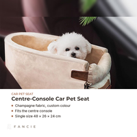 Lit de voiture pliable pour animaux de compagnie, pour console centrale, avec housse en suède amovible et lavable, options de couleurs personnalisées pour chiens de petite et moyenne taille