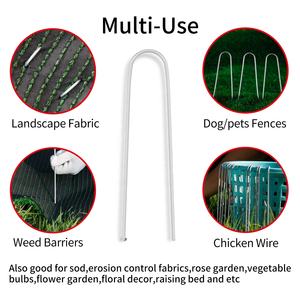 Agrafes de <span class=keywords><strong>gazon</strong></span> épingles en forme de u piquets de suture de jardin, <span class=keywords><strong>agrafe</strong></span> de <span class=keywords><strong>gazon</strong></span> galvanisée - Product Image 5