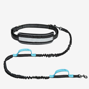 Correa para correr con manos libres para perros, cinturón de cintura ajustable, cuerda elástica de doble Mango, cuerda retráctil, puntadas reflectantes para caminar - Product Image 2