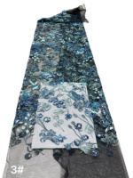 Tissu Brocart G3678 Pastoral Français à Motifs Floraux Grenade Brodé de Paillettes, Écologique et Respirant, 5 Couleurs Disponibles, Idéal pour Mariage