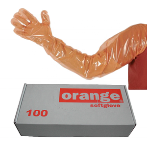 ถุงมือสัตวแพทย์ ถุงมือป้องกันโรคจากสัตว์ ทำจากพลาสติก PE แบบยาว 92 ซม. - Product Image 1