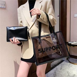 Borsa Tote Grande Trasparente in PVC Jelly da <span class=keywords><strong>Donna</strong></span> con Logo Personalizzato, Novità di Design 2026 per Shopping, Spiaggia e Viaggio - Product Image 5