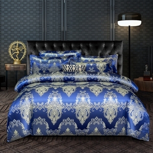 Phong Cách Châu Âu Jacquard Bộ Đồ Giường Sang Trọng Bộ Nữ Hoàng Mới Và Vua Kích Thước Duvet Bìa <span class=keywords><strong>4Pcs</strong></span> Dệt Jacquard Bộ Đồ Giường - Product Image 4