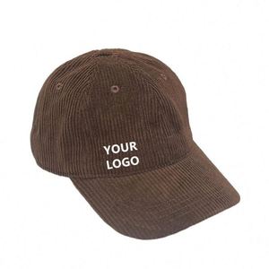 Gorra de béisbol tipo camionero de pana con correas ajustables, estilo vintage, perfil bajo, color liso, regalo para papá - Product Image 1