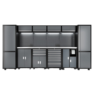 Banco de trabajo de garaje de almacenamiento de metal para reparación de automóviles de alta resistencia, combinación de herramientas de taller de alta resistencia, gabinete, sistema de almacenamiento de garaje - Product Image 1