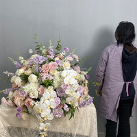 SMOOTH Nouvelle Boule de fleurs 5D de luxe personnalisée de 80 cm, rose clair lavande, pour centre de table de mariage et événements