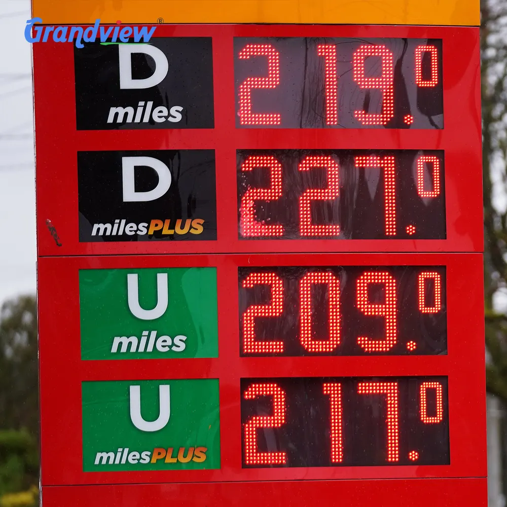 Señal de precio de gasolina Led para Estación de aceite
