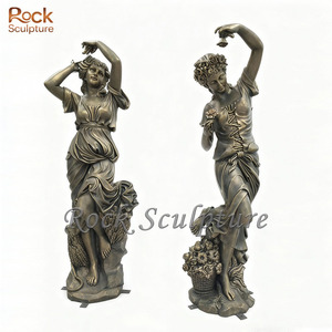 Statue artigianali in resina di vetro a grandezza naturale delle quattro stagioni dea stile europeo decorazione del cortile - Product Image 3