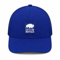 Gorra Trucker Azul Rey con Parche de Logotipo Personalizado, 6 Paneles, Malla Trasera, Cierre Ajustable, para Deportes, Casual, Playa, Pesca, Venta al Por Mayor