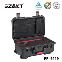 Mallette à outils en PP rigide, étanche IP67, antichoc IK10, durable, avec mousse prédécoupée et poignée, vente en gros usine
