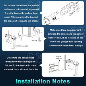 Cửa nhà để xe cảm biến tương thích STB-B GSTB-R GSTB-BX 37220r 34094r cổng mắt an toàn chùm Cảm biến cửa nhà để xe mở cảm biến an toàn - Product Image 5