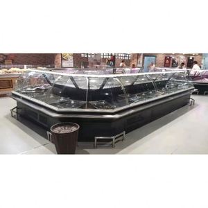 Precio más bajo vitrina de vidrio de plástico con estantes y estantes de vidrio rodante pastel congelador refrigerador - Product Image 4