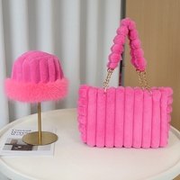 Bolso Bandolera de Felpa de Gran Capacidad para Otoño e Invierno 2026, Estilo Moderno con Peluche
