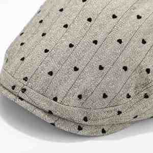 Sombrero Ivy con Diseño de Corazón, Moda Primavera 2025, Sombrero Ivy Plano a Rayas para Mujer - Product Image 5