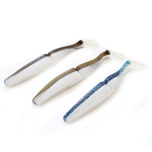 Selco tête plate double couleur différentes tailles appâts souples artificiels pêche <span class=keywords><strong>en</strong></span> mer - Product Image 1