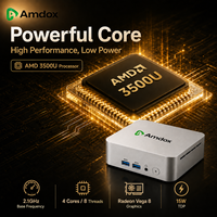 Mini PC AMD Ryzen 5 3500U, Mini Computadora de Cuatro Núcleos, DDR4, SSD, WiFi 6, BT 5.0, Windows 11, Doble HDMI, PC para Oficina y Negocios
