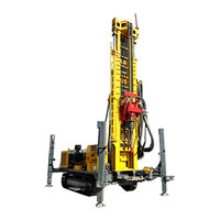 Plateforme de forage de puits d'eau pneumatique sur chenilles de 1000 mètres, équipement hydraulique d'ingénierie à grande échelle pour le forage minier
