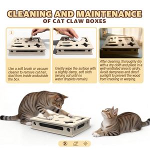 New Wooden <strong>Cat</strong> <strong>Scratch</strong> Puzzle <strong>Box</strong> <strong>Cat</strong> <strong>Scratch</strong> Puzzle Enrichment <strong>Box</strong> Wooden <strong>Cat</strong> Nail File <strong>Box</strong> with Sandpaper - Product Image 6