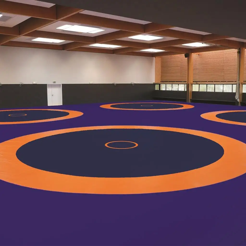 중국 하이 퀄리티 레슬링 바닥 pvc 커버 체육관 바닥 커버 경쟁 레슬링 매트