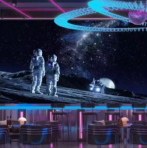 Papier peint 3D personnalisé pour chambre à coucher, murale ciel étoilé, musée de la science et de la technologie, fond de boîte 3D, astronaute - Product Image 2