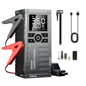 מכשיר התנעה לרכב ואופנוע עם משאבת אוויר, 1500A, ניפוח צמיגים, סוללה 8000mAh, תאורת LED, קופסת התנעה ניידת, 10 ליטר דלק - Product Image 1